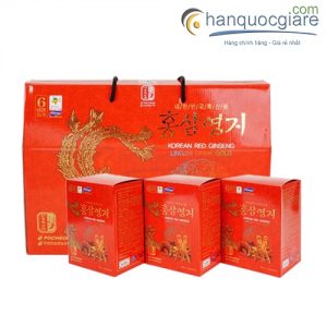 Nước hồng sâm linh chi Pocheon chính hãng hộp 30 gói * 70ml (Korean Red Ginseng Lingzhi Drink Gold) 6 nuoc hong sam linh chi pocheon han quoc 6