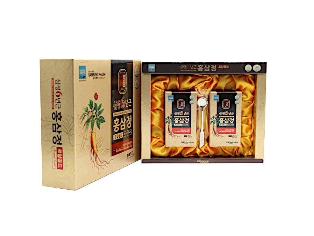 Cao Hồng Sâm Samsung Hàn Quốc hộp 2 lọ * 250g (Samsung 6 years red ginseng extract royal gold) 8 cao hong sam 6 nam tuoi Jeong Royal Gold Samsung 250 g x 2 lo hop giay 4