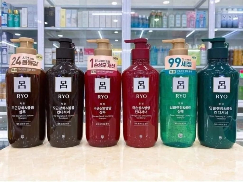 Cặp Dầu Gội Xả Thảo Mộc Ryo Hàn Quốc 2 chai * 550ml 4 dau goi dau thao duoc ryo han quoc 2