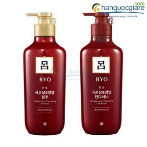 Cặp Dầu Gội Xả Thảo Mộc Ryo Hàn Quốc 2 chai * 550ml 1 dau goi dau thao duoc ryo han quoc mau do